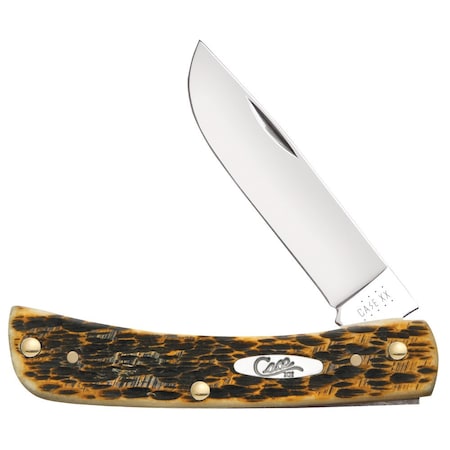 Case Cutlery Knife, Amber Bone Ss Sod Buster Jr. 00245